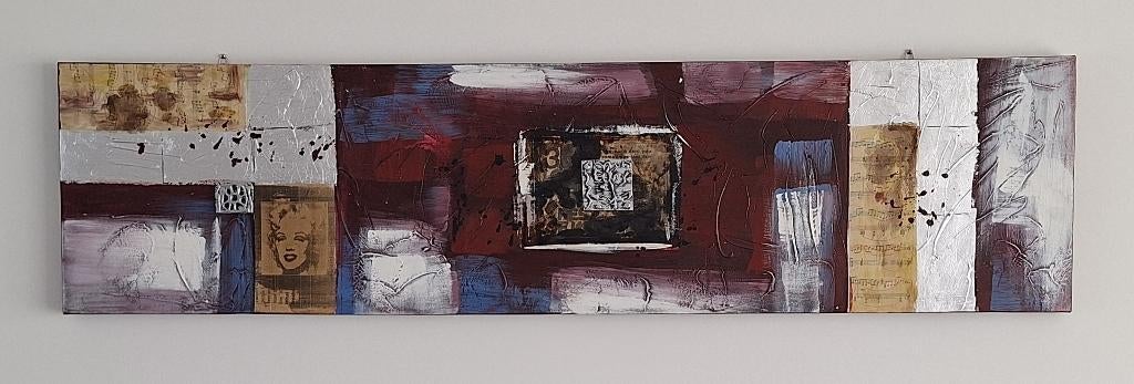 Super mooi chique schilderij 160 x 40 cm, 125 cm of meer, Ophalen of Verzenden, Zo goed als nieuw, Schilderij