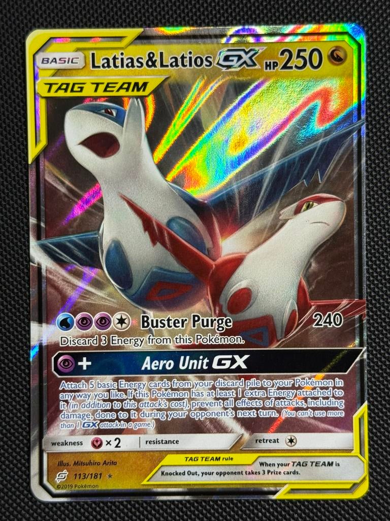 Latias & Latios GX (TEU 113), Ophalen of Verzenden, Zo goed als nieuw, Losse kaart, Foil
