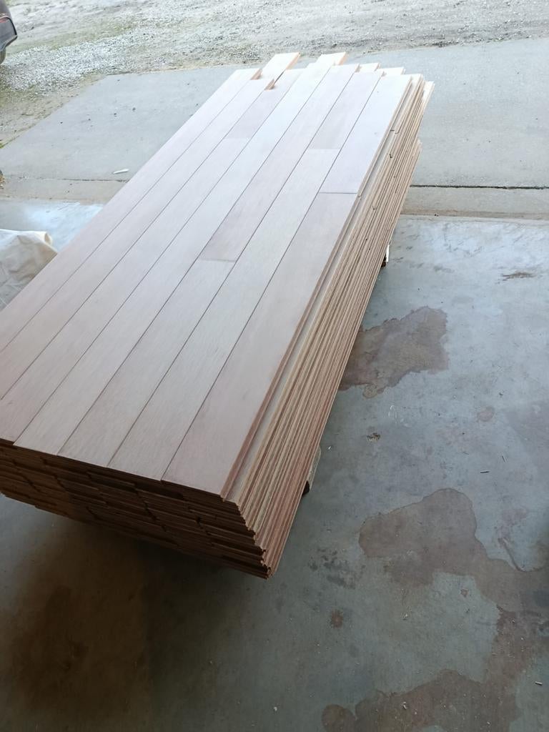 27M2 massieve bankirai 24,5mm dik 11,5cm breed #VERNIEUWD#, Minder dan 25 mm, Eiken, Ophalen of Verzenden, Zo goed als nieuw