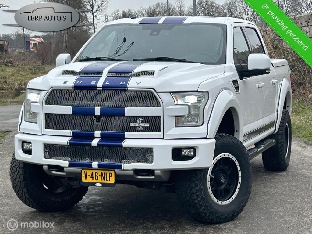 Ford F150 Shelby 5.0 V8 Supercharged 750pk Marge!, Auto's, Automaat, Lederen bekleding, Gebruikt, Wit