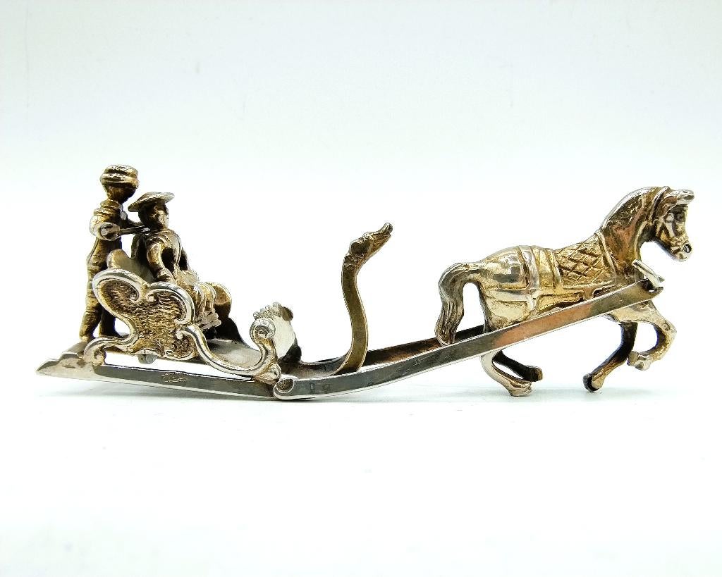 Zilveren miniatuur, J.S. Zwanenburg, Sneek, 1900, Verzenden, Zilver