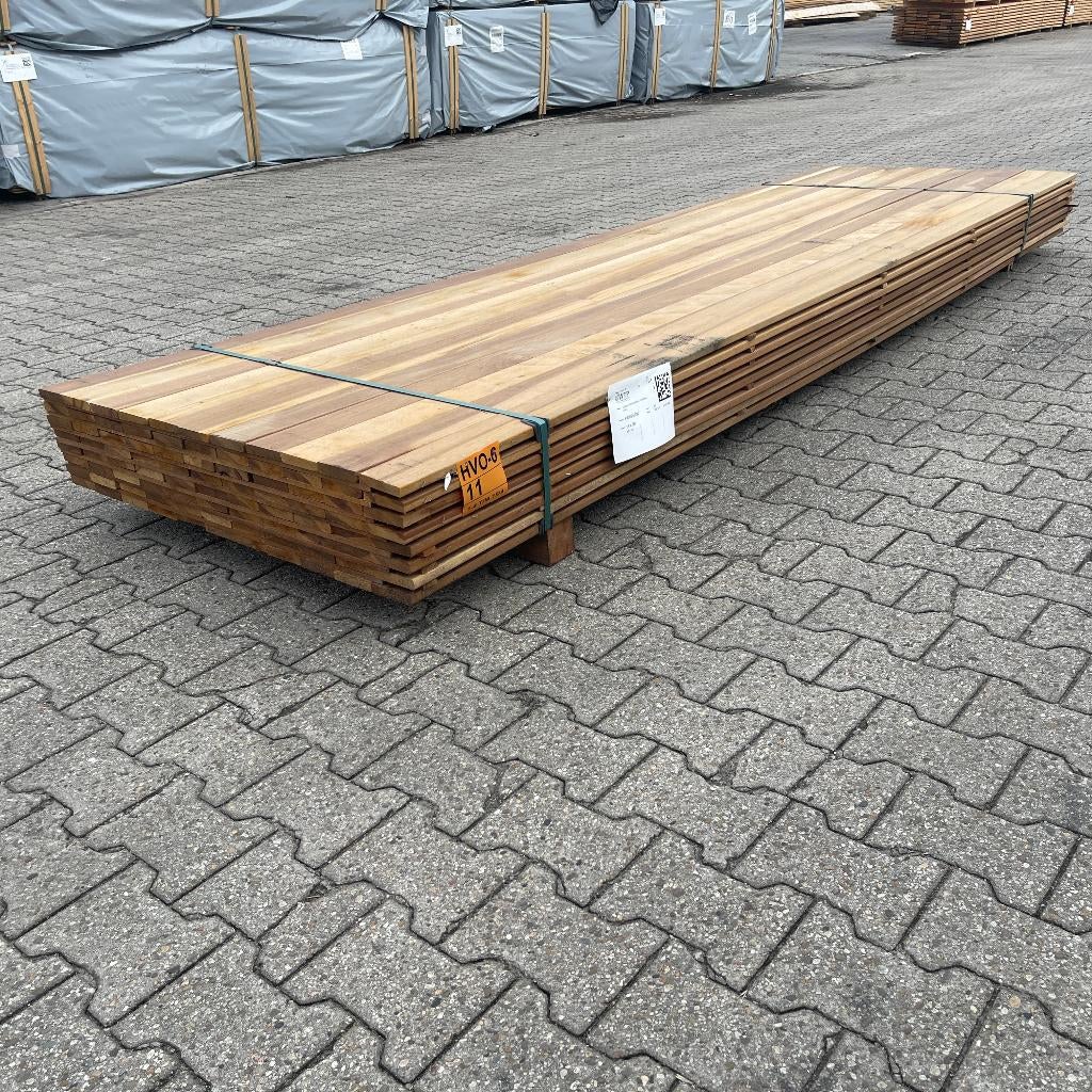 Guyana Ipé Planken Geschaafd 18x90mm – 350cm, 88 stuks, Minder dan 25 mm, Ophalen of Verzenden, Zo goed als nieuw, Plank