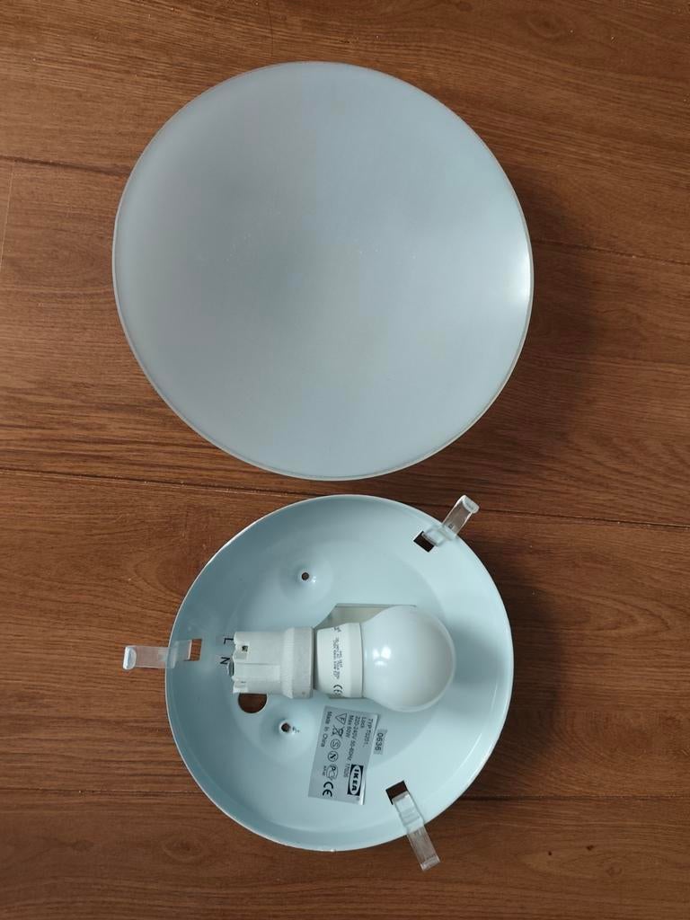 IKEA Plafondlamp met LED-lamp, Ophalen of Verzenden, Gebruikt, Metaal, Modern, minimalistisch