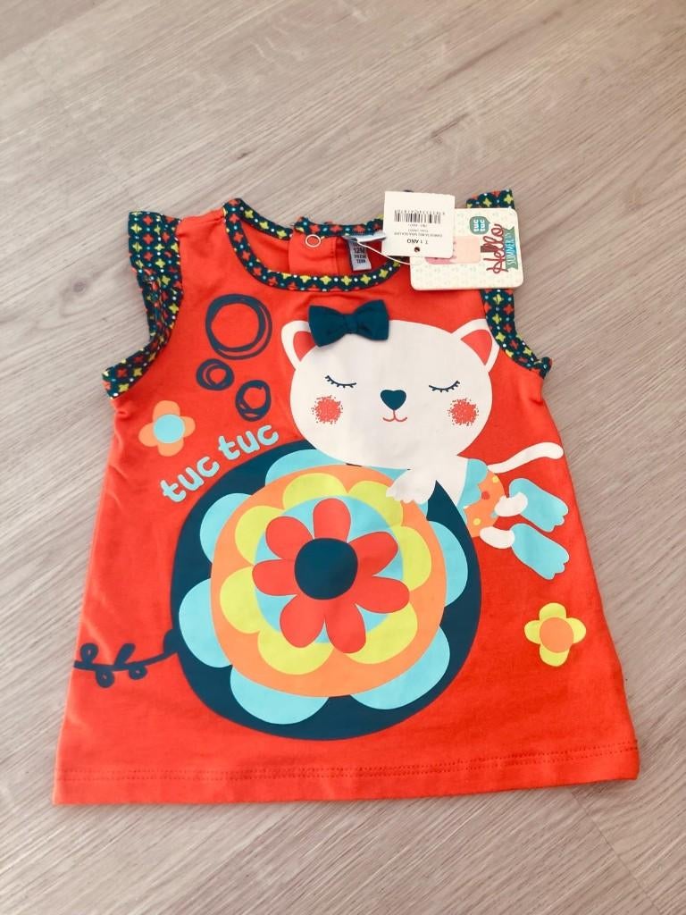 Koningsdag shirtje meisje tuc tuc maat 74 – oranje, Ophalen of Verzenden, Zo goed als nieuw, Meisje, Shirtje of Longsleeve