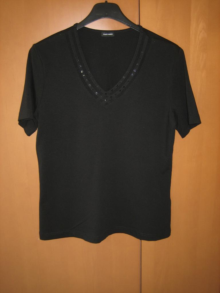 Chique zwart shirt met pailletjes GERRY WEBER 40 snazzeys, Maat 38/40 (M), Verzenden, Zwart, Nieuw