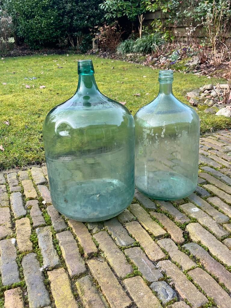 Grote Glazen Flessen - Decoratief of voor Fermentatie, Ophalen, Gebruikt, 50 tot 75 cm, Glas