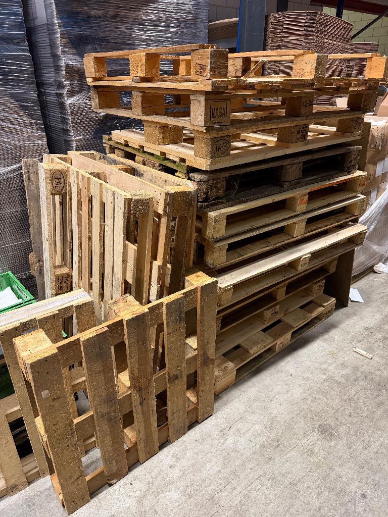 Houten pallets GRATIS af te halen, Ophalen, Gebruikt, 50 mm of meer, Pallet