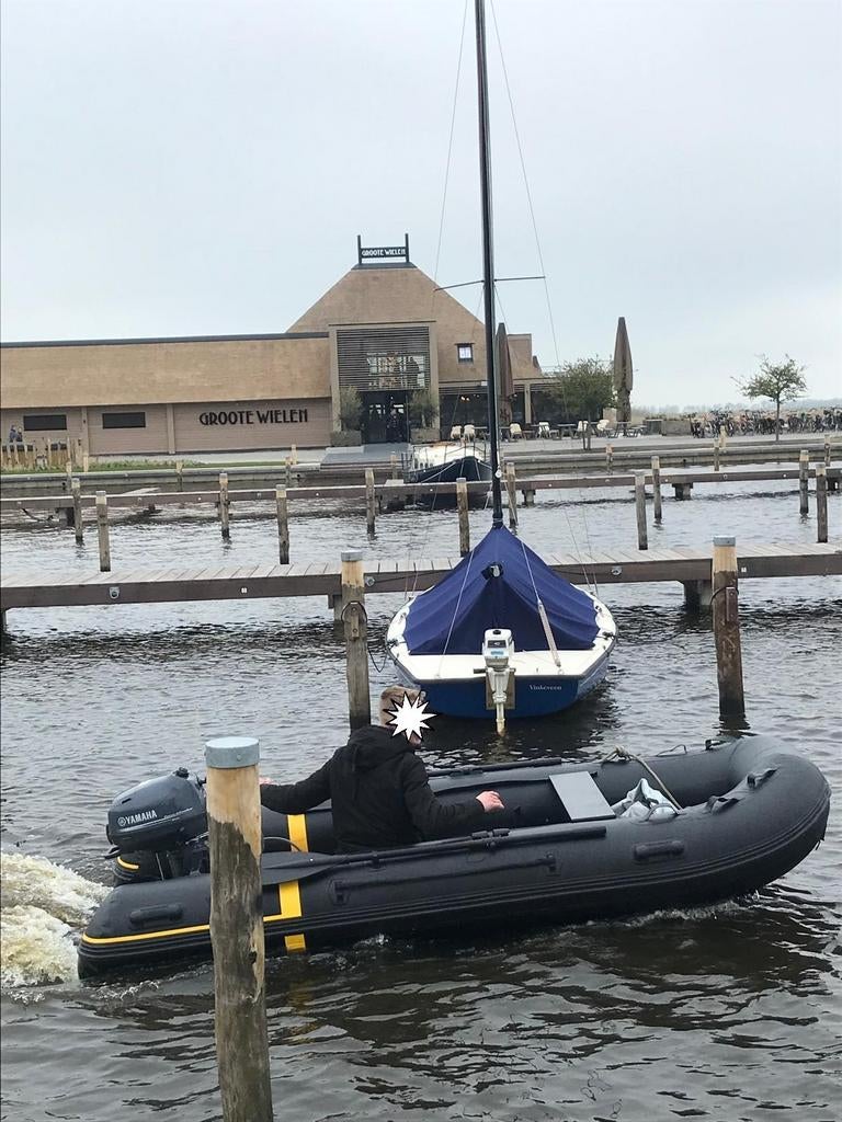 Rubberboot YellowV330alu zwart met YAMAHA 6PK, als nieuw!, Watersport en Boten, Ophalen, Aluminium, Yamaha, Zo goed als nieuw