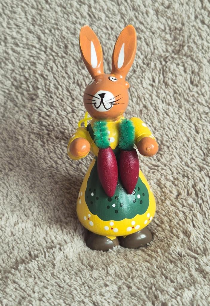 Oude vintage houten paashaas hanger. Erzgebirge., Diversen, Ophalen of Verzenden