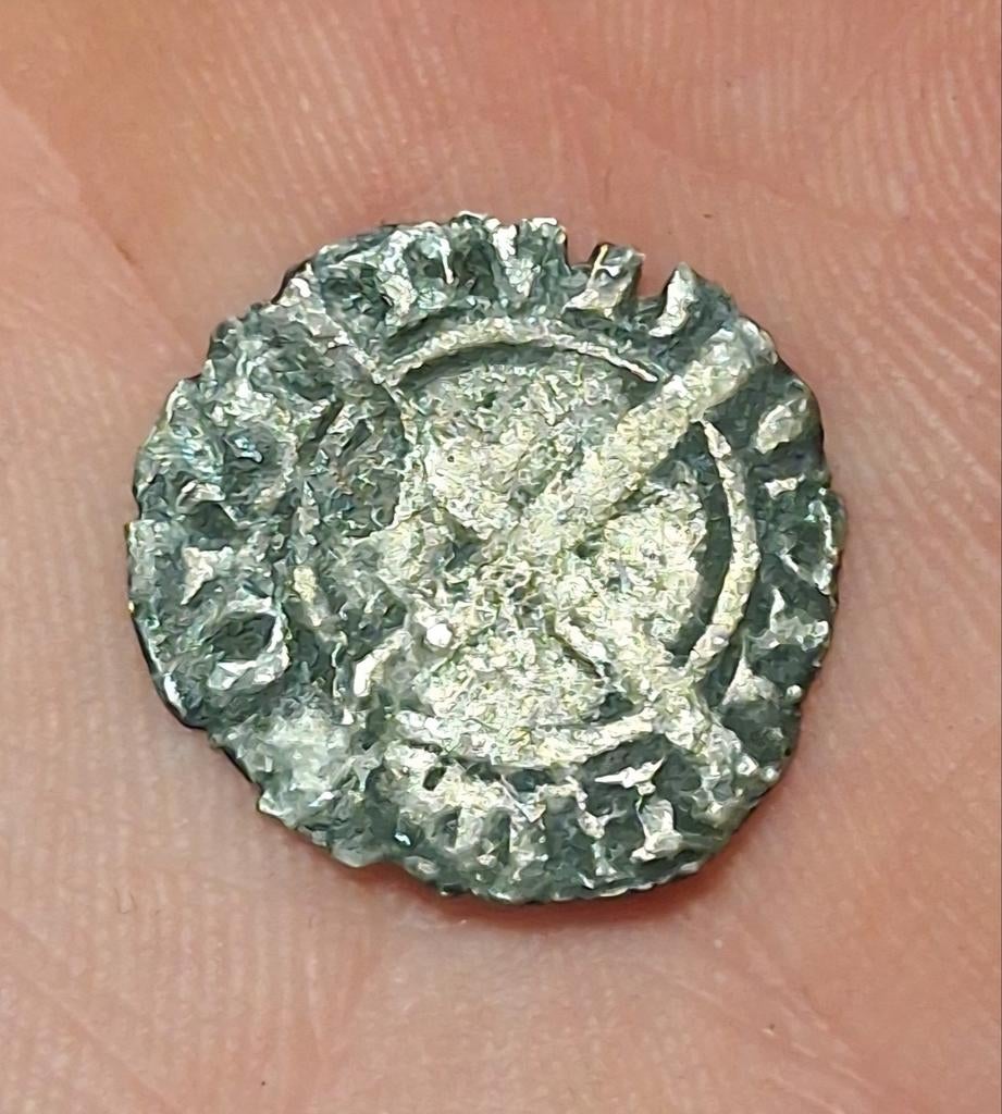 Bodemvondst - Gent - 1322/1346 - Lodewijk l Van Nevers - RRR, Postzegels en Munten, Munten | Nederland, Vóór koninkrijk, Zilver