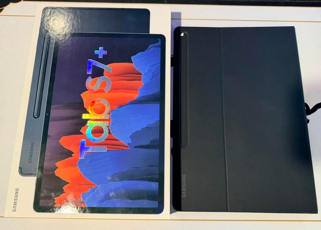 Samsung Galaxy Tab S7 Plus 128 GB Zwart, Computers en Software, Android Tablets, 12 inch, Ophalen of Verzenden, Zo goed als nieuw