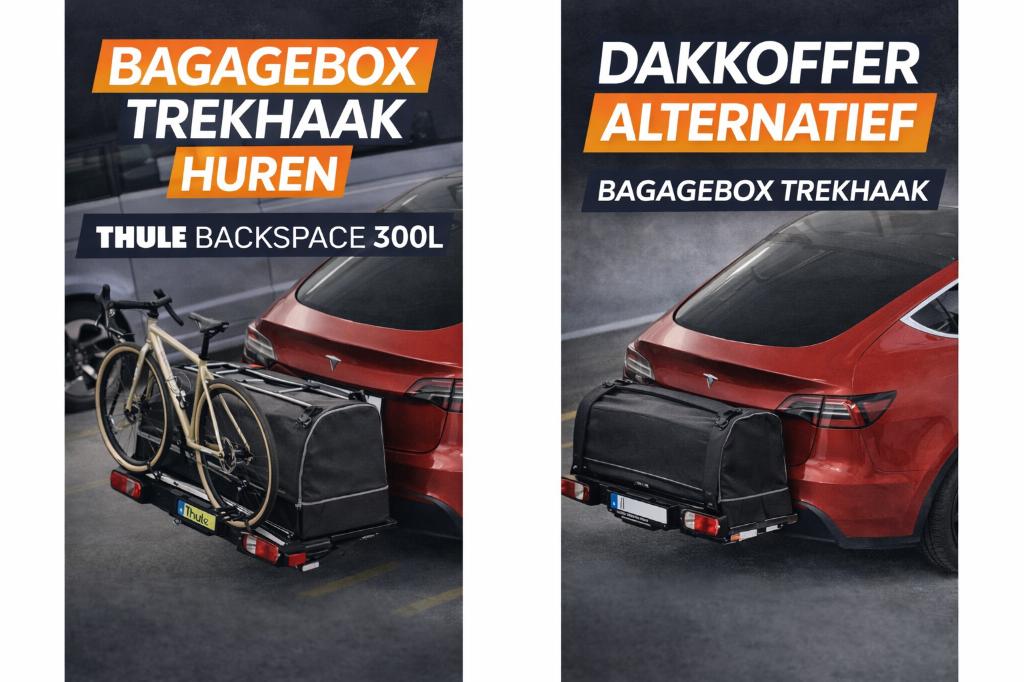 Bagagebox trekhaak huren – Thule Backspace 300L, Auto diversen, Bagagerekken, Ophalen, Zo goed als nieuw