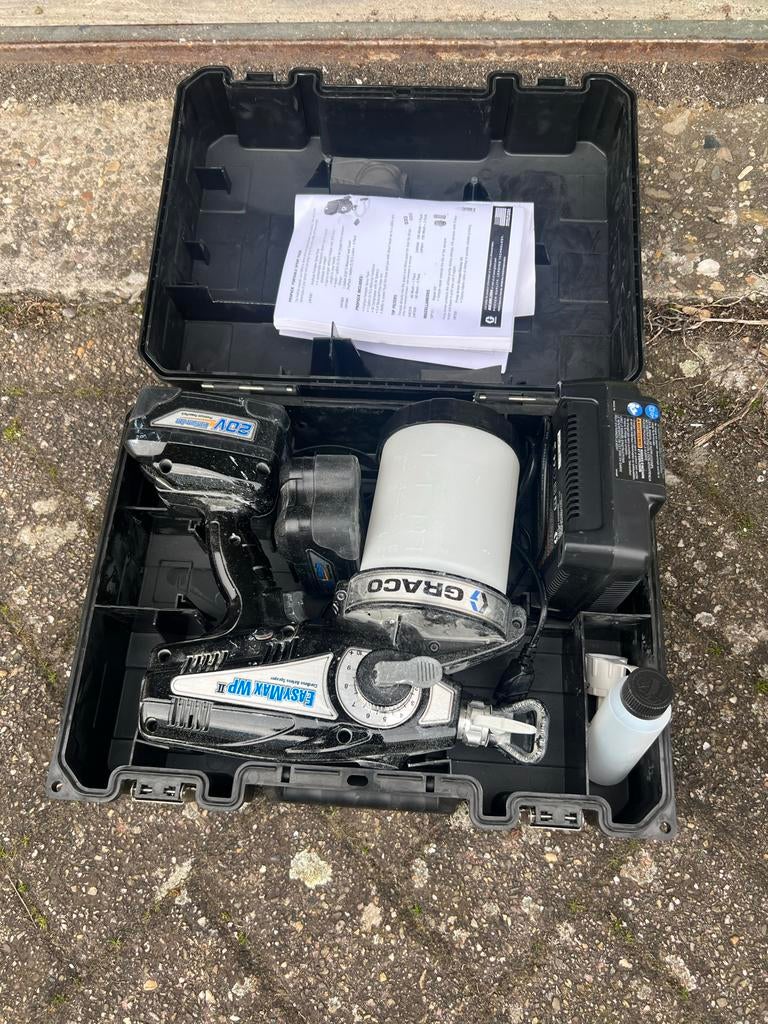 Graco spuitmachine bijna  nieuw extra accu, Ophalen of Verzenden, Zo goed als nieuw, Verfspuit of Verfpomp