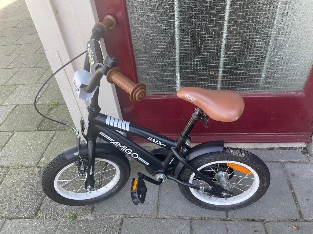 Amigo BMX Fun 14 inch (met zijwieltjes), Ophalen, Gebruikt, Staal, Minder dan 16 inch