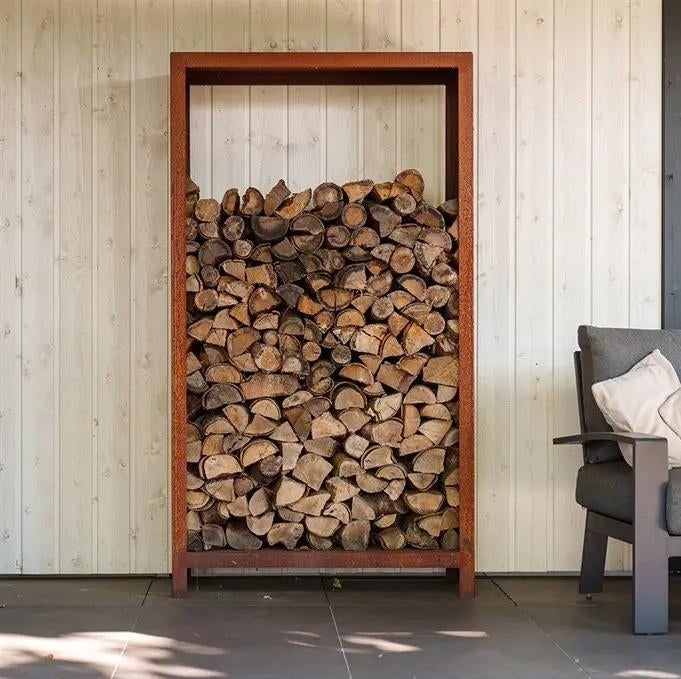 Cortenstaal houtopslag, Minder dan 3 m³, Ophalen of Verzenden, Blokken