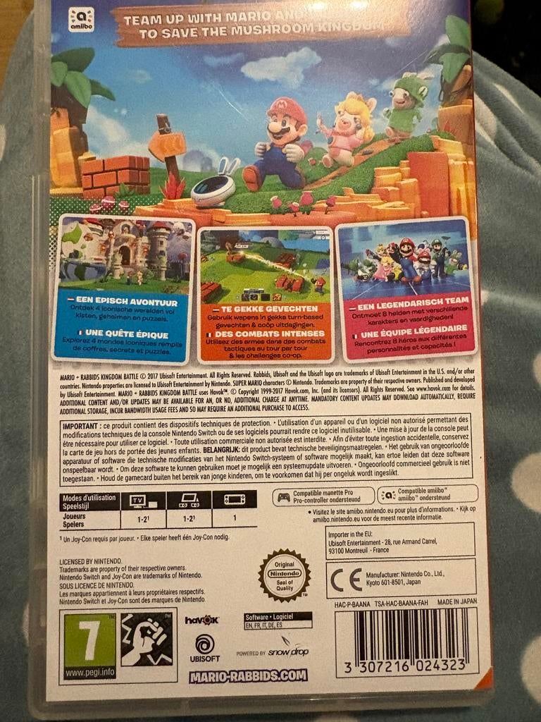 Mario + Rabbids Kingdom Battle Nintendo Switch, Ophalen, Gebruikt, 1 speler, Strategie en Constructie