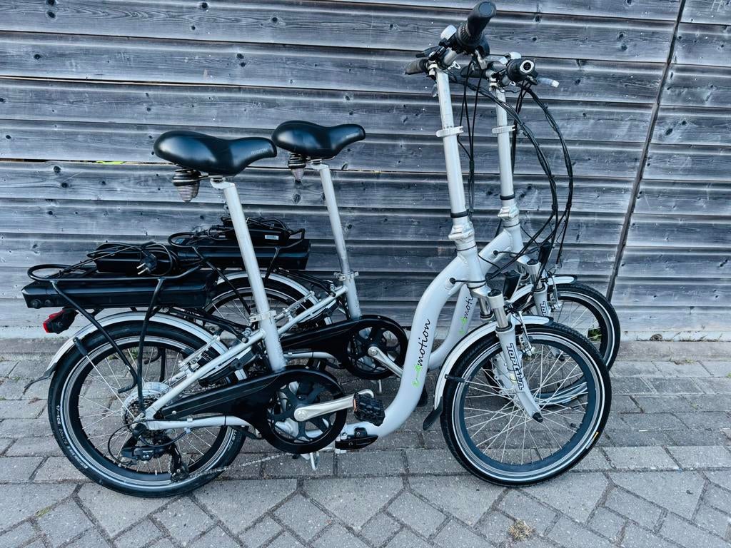 2x nette E4 motion elettische vouwfietsen ekstra lage instap, Fietsen en Brommers, Fietsen | Vouwfietsen, Ophalen of Verzenden