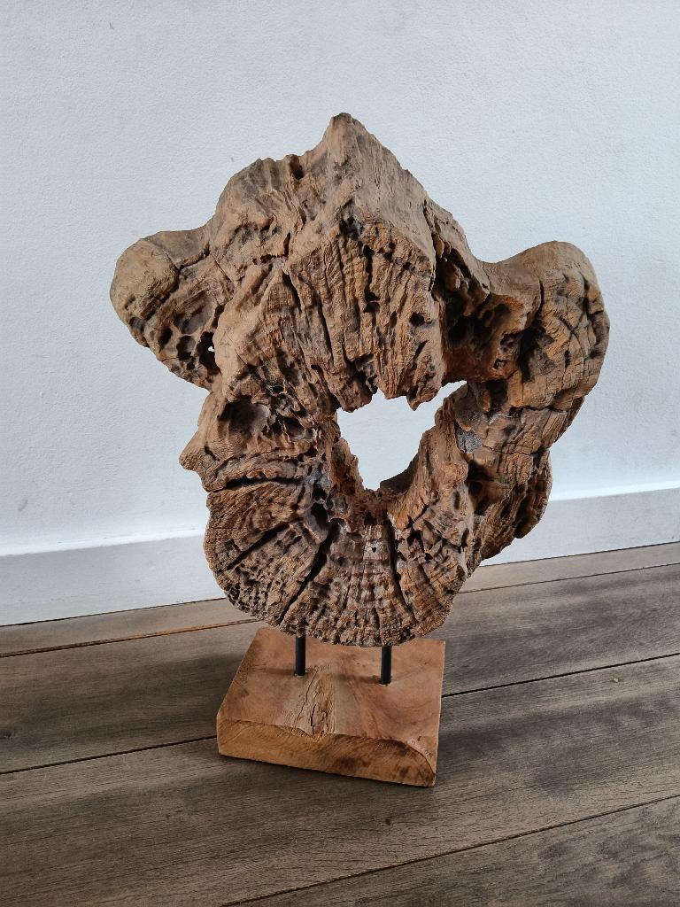Houten ornament, Huis en Inrichting, Woonaccessoires | Overige, Ophalen, Hout, Bruin, Landelijk