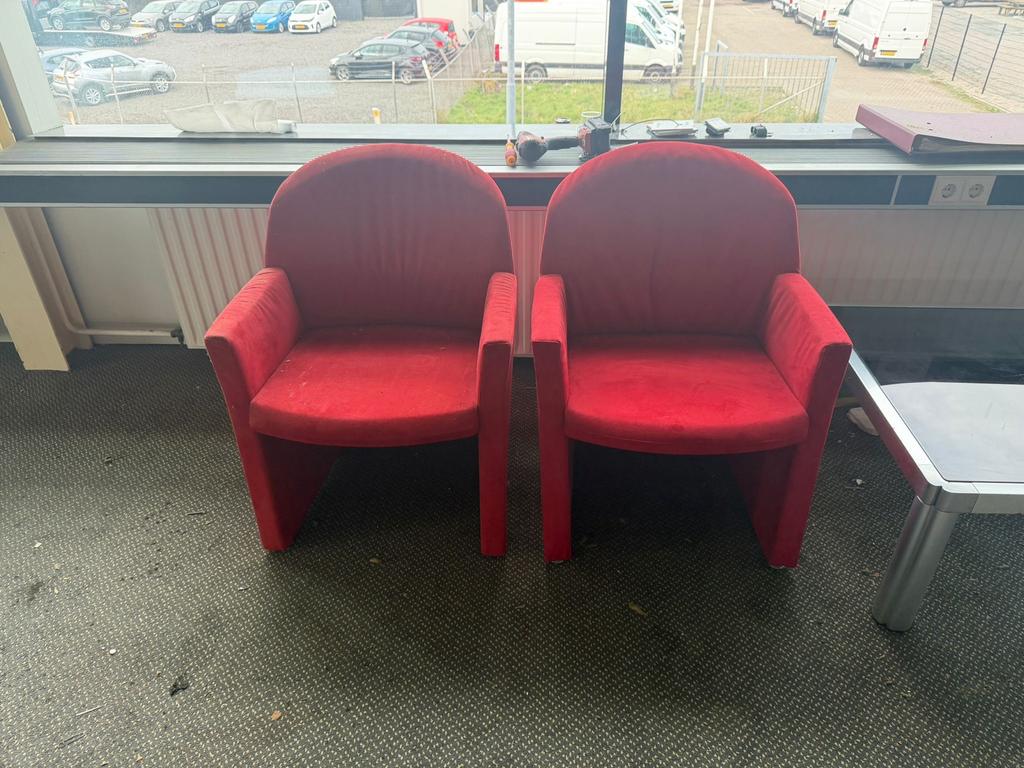 Kantoor artikelen, Huis en Inrichting, Stoelen, Ophalen, Gebruikt, Twee, Stof