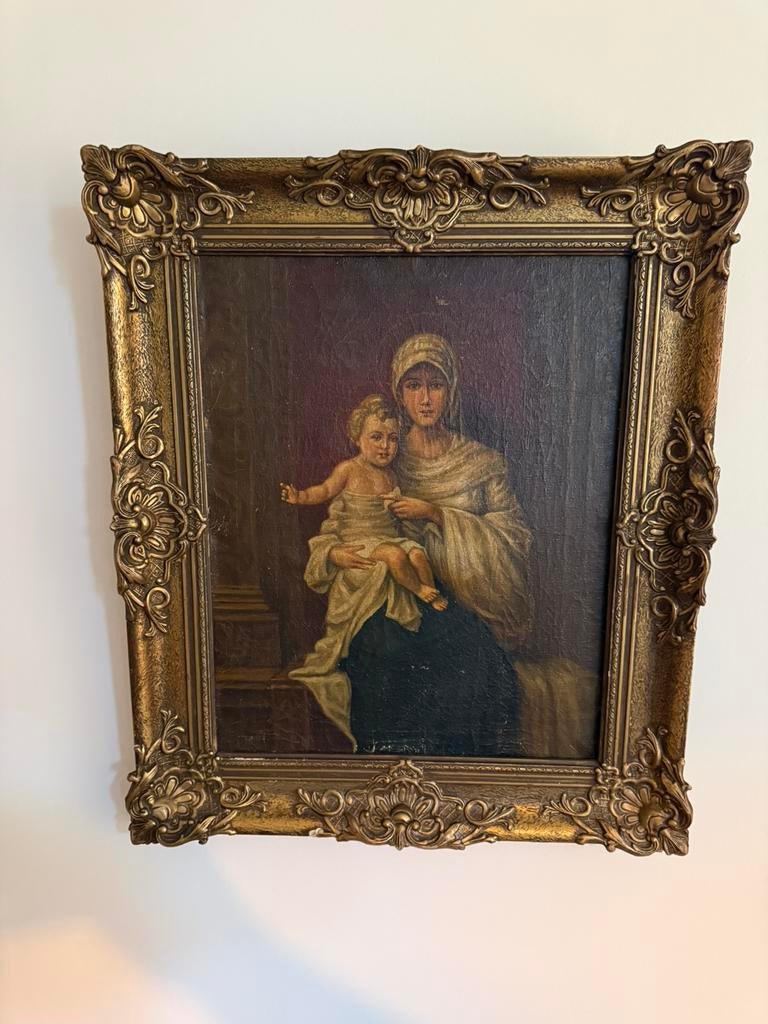 Klassiek schilderij Madonna met Kind – religieuze kunst, Antiek en Kunst, Ophalen