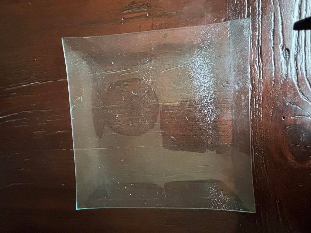 Glazen vierkant bord/schaal 28 cm, Diversen, Pasen, Ophalen of Verzenden, Gebruikt