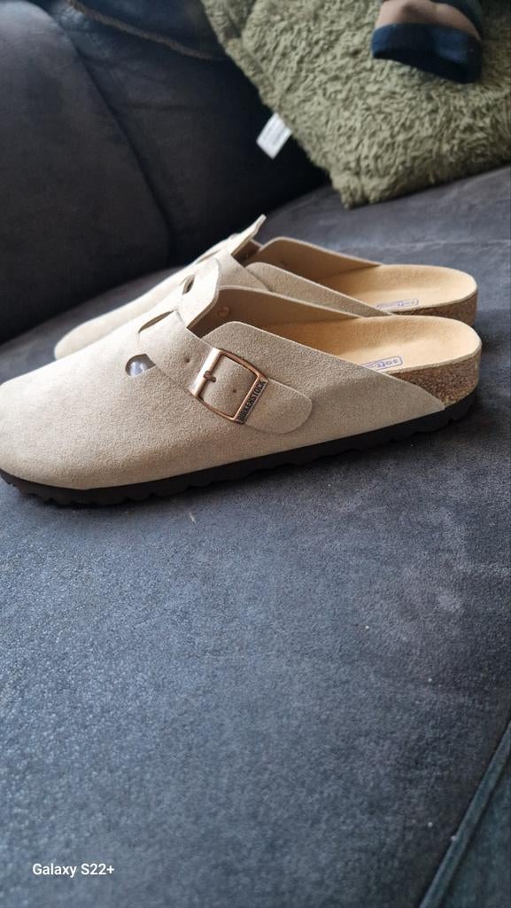 Nieuwe Birkenstock Boston Clogs Suede Maat 40, Kleding | Dames, Schoenen, Beige, Nieuw, Birkenstock, Sandalen of Muiltjes