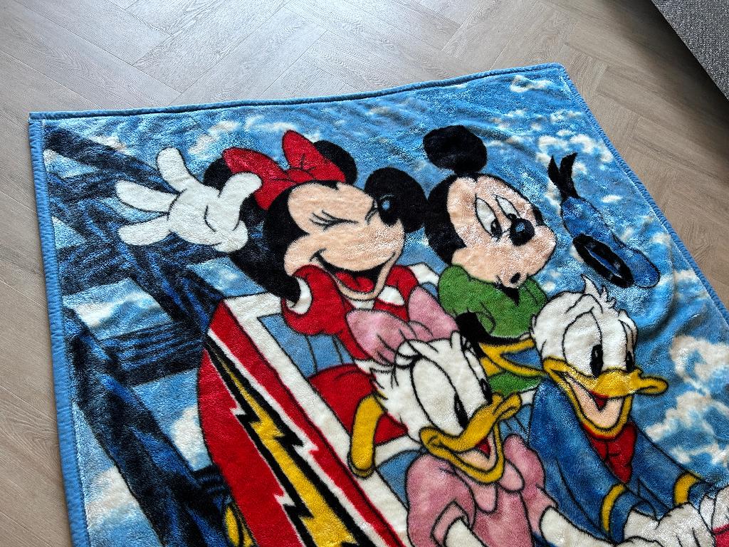 Vintage Jaren '80 Disney Achtbaan Deken 150x200cm, Verzamelen, Disney, Ophalen of Verzenden, Overige figuren, Zo goed als nieuw