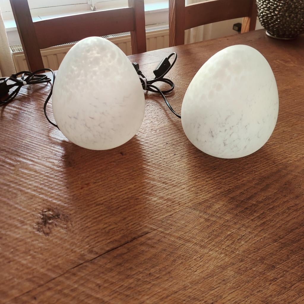 Vintage W.L.P. verlichting Duitsland  gemarmerd glas, Huis en Inrichting, Lampen | Tafellampen, Ophalen of Verzenden, Zo goed als nieuw