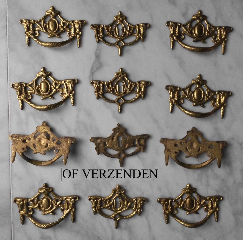 Oud empire meubelbeslag ,kastbeslag brons ., Antiek en Kunst, Ophalen