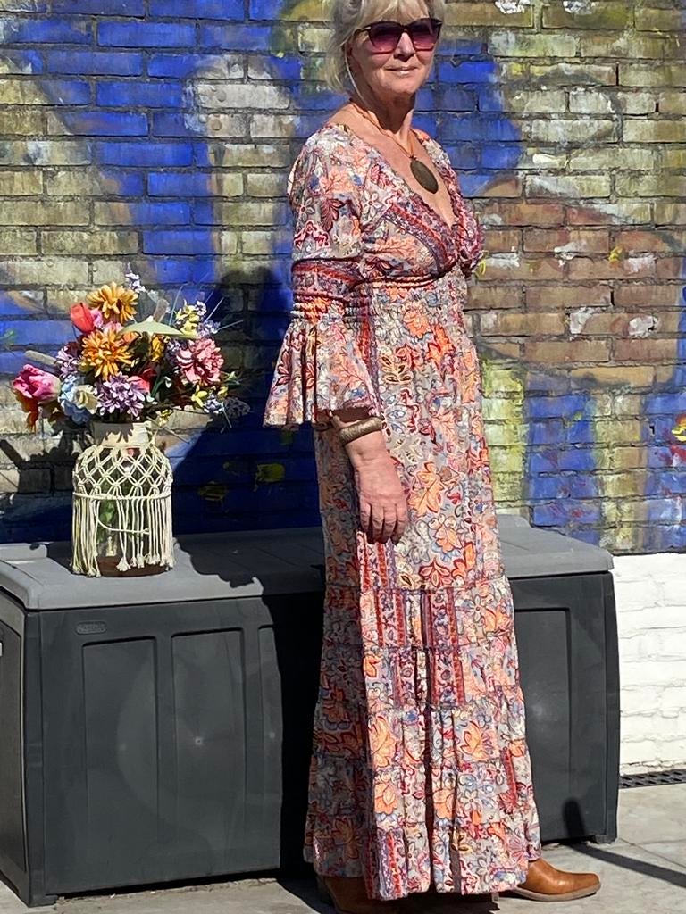 Iniza jurk maat 36-40, Ophalen of Verzenden, Zo goed als nieuw, Maat 36 (S), Onder de knie