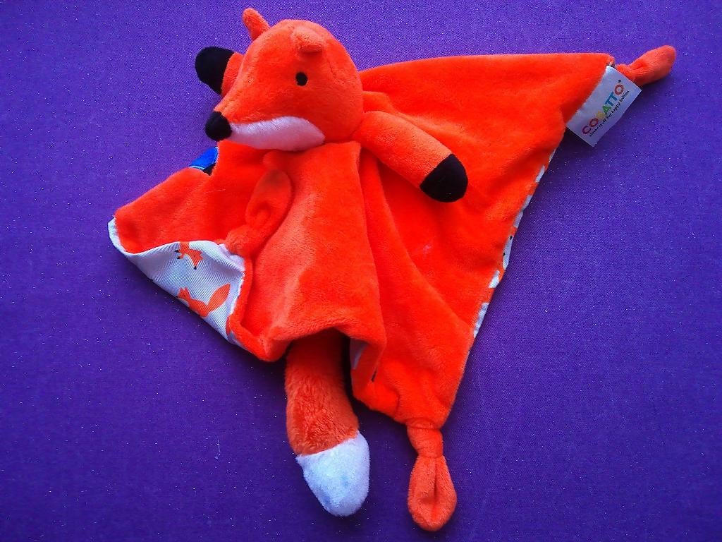 COSSATTO Knuffeldoekje VOS. BE LIKE MR VOX **Nieuw**, Oranje, Nieuw, Ophalen of Verzenden, Met label