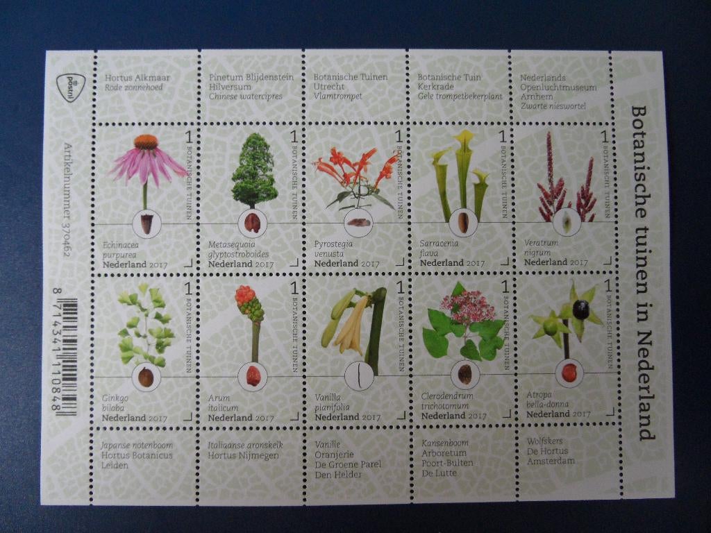 Postzegelvel Botanische tuinen in Nederland ** korting **, Ophalen of Verzenden, Postfris