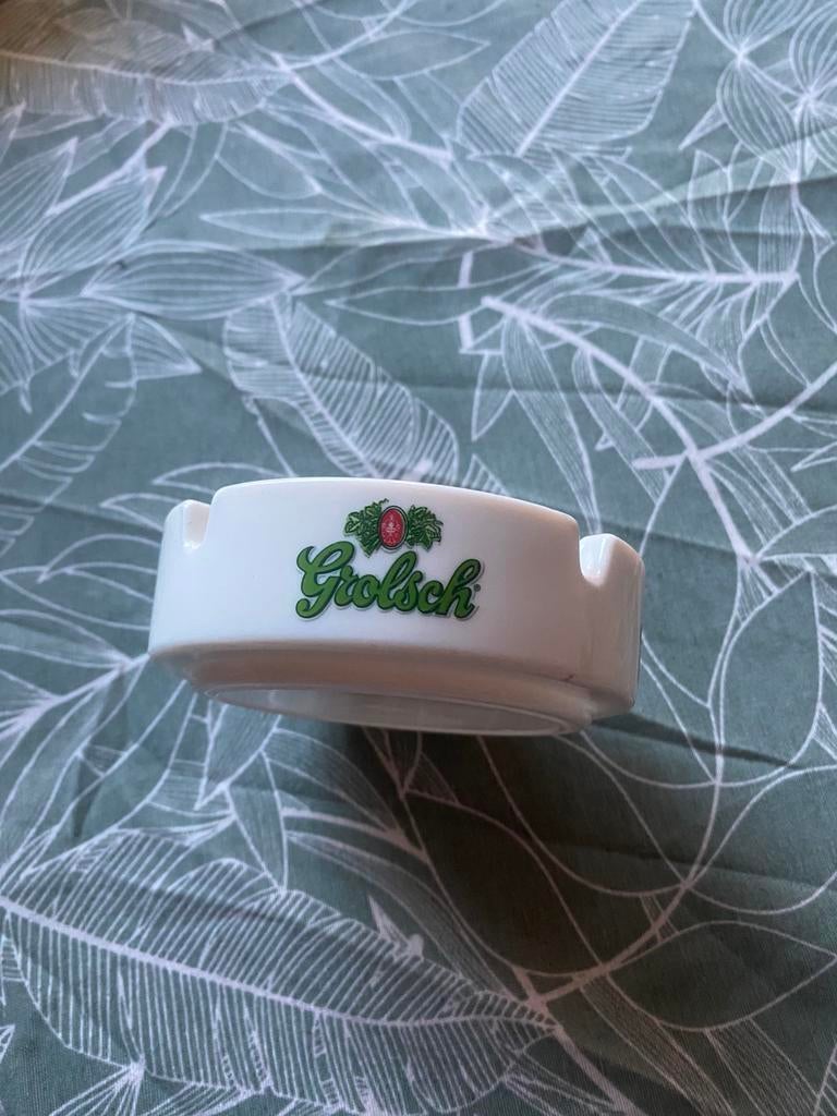 Grolsch Bier reclame asbak porselein vintage, Ophalen of Verzenden, Zo goed als nieuw, Overige typen
