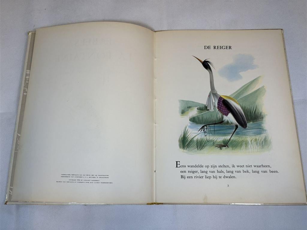 Fabels van La Fontaine [1955] — Vintage Prentenboek, Ophalen of Verzenden, Gelezen