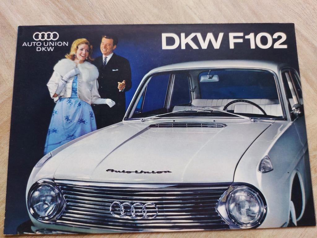 Keurige DKW F 102 (Auto Union) folder NL, Ophalen of Verzenden, Zo goed als nieuw, Overige merken
