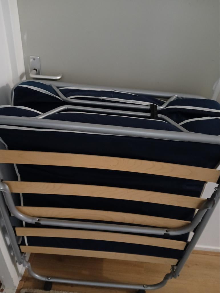 Opvouwbaar Logeerbed, Ophalen of Verzenden, Eenpersoons, Blauw, 90 cm