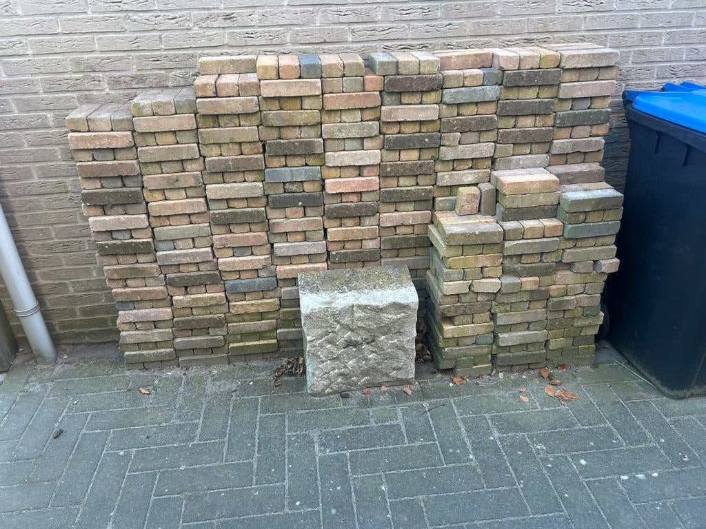 Klinkers partij 20x5x7cm beton stenen terras gratis baksteen, Ophalen, Zo goed als nieuw, Beton, Klinkers