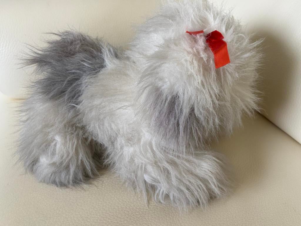 Best Family Plush hond Bobtail sheepdog wit grijs, Ophalen of Verzenden, Zo goed als nieuw, Hond