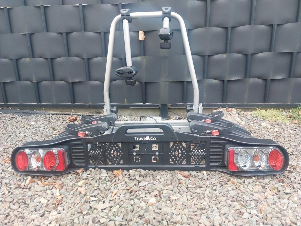 Travel & Co Trekhaakdrager voor 2 fietsen, Auto diversen, Fietsendragers, Gebruikt, Trekhaakdrager, 2 fietsen, Ophalen of Verzenden
