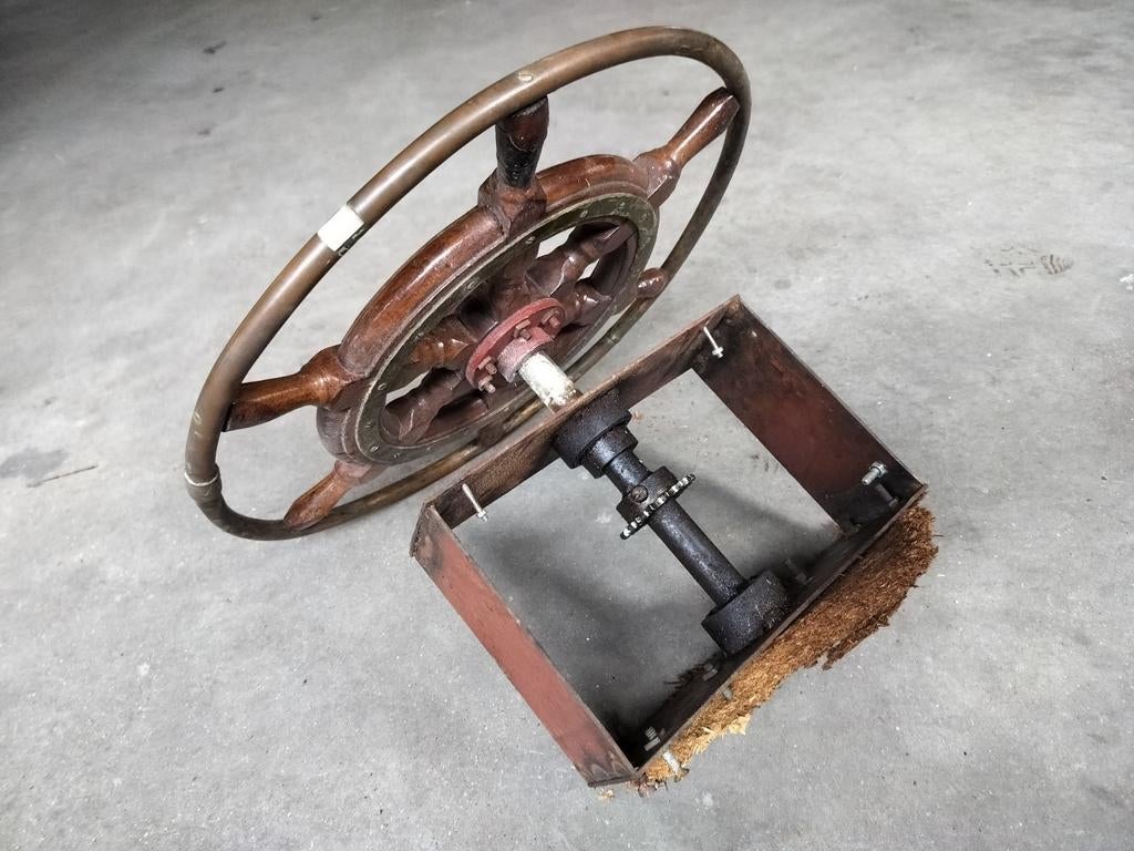 Stuurwiel kruiser koper / bronz stuur console 45 cm boot, Ophalen, Gebruikt, Overige typen