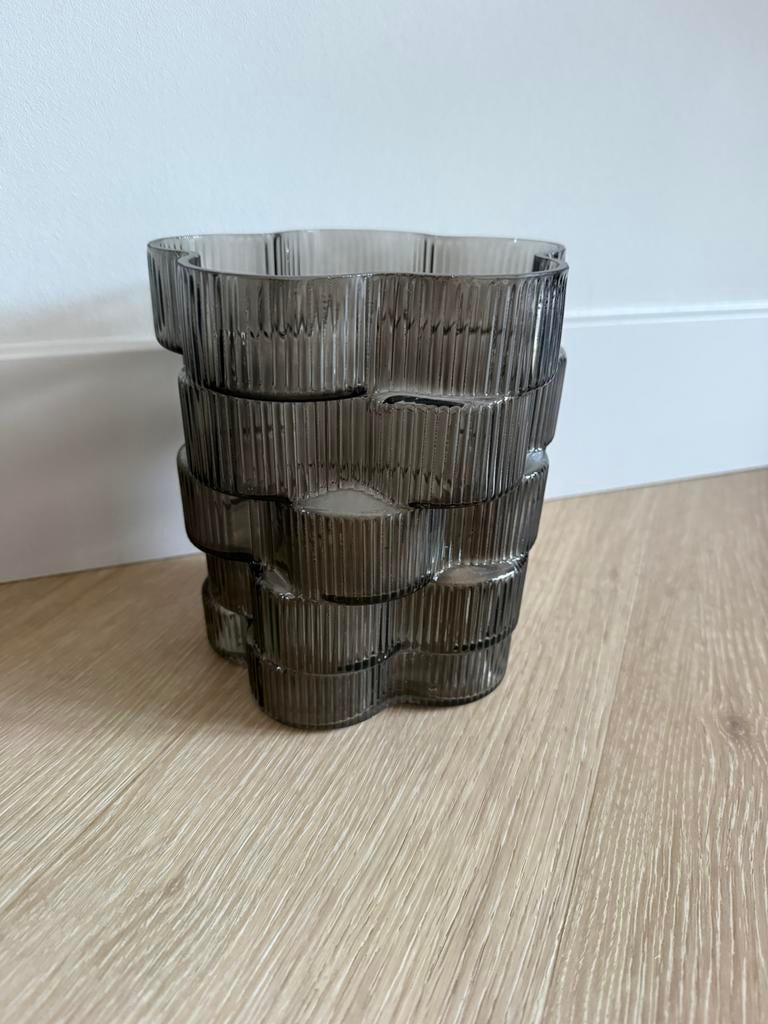 Nieuwe zwarte vaas/ windlicht Bomont, Huis en Inrichting, Woonaccessoires | Kandelaars en Kaarsen, Ophalen of Verzenden, Nieuw