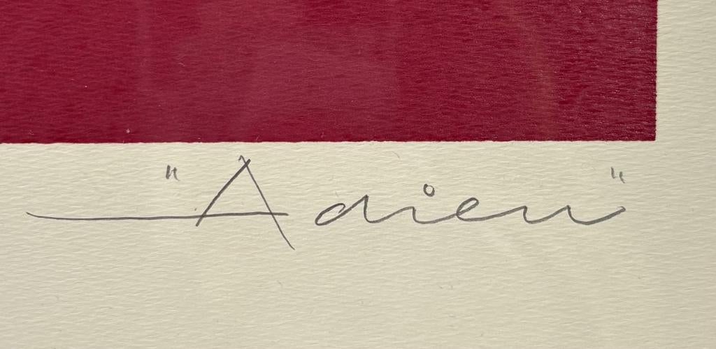 642. Zeefdruk, Ted Felen - "Adieu", 1992, Antiek en Kunst, Ophalen of Verzenden