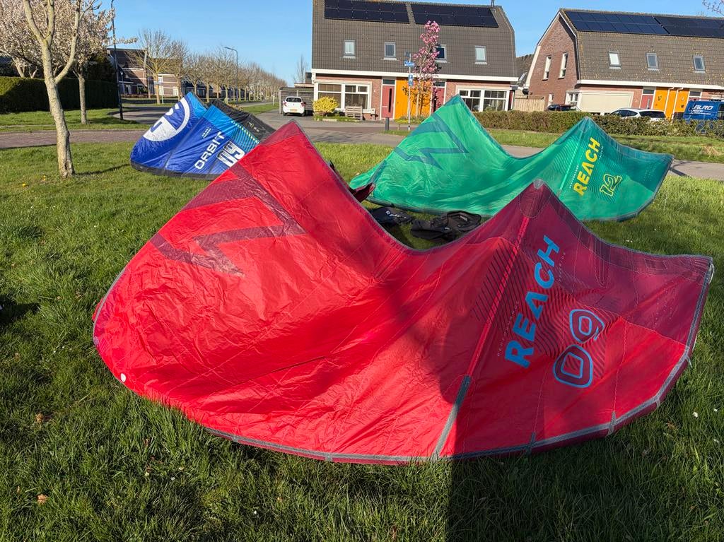 North Reach 9m en 12m 2023 kite, Watersport en Boten, Kitesurfen, Gebruikt, 9 m², Geen board, Ophalen of Verzenden