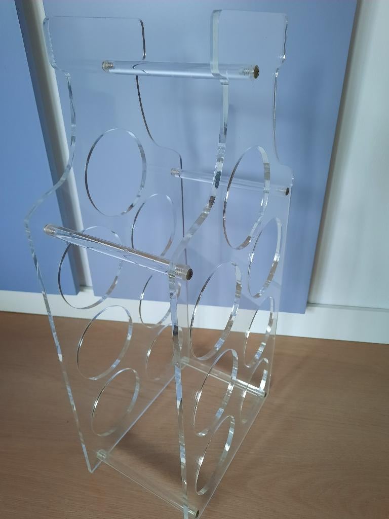 Perspex wijnflessenrek, Huis en Inrichting, Woonaccessoires | Wijnrekken, Kunststof, Ophalen of Verzenden, Zo goed als nieuw, 5 tot 15 flessen
