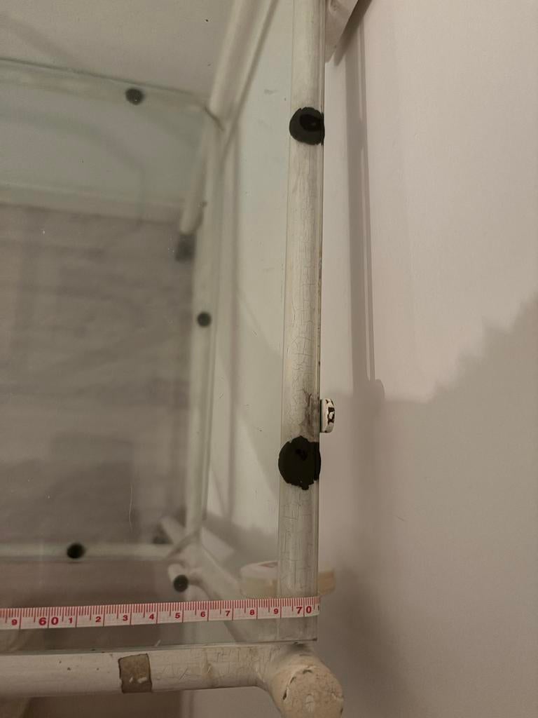 Vintage Medisch Tafeltje op Wieltjes - Glas en Metaal, Ophalen