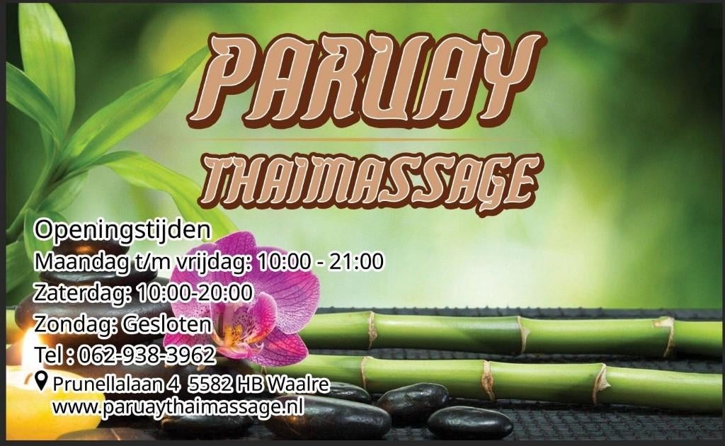 Nieuwe salon Thaise massage Eindhoven, Ontspanningsmassage