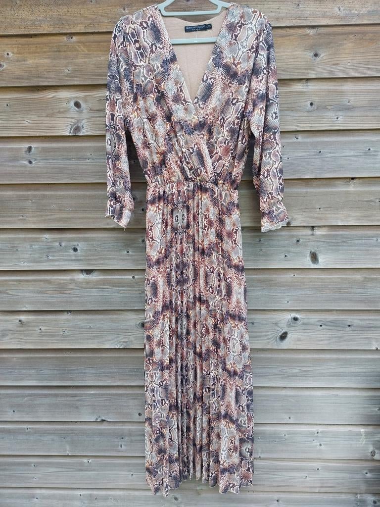 Lange slangenprint jurk nieuw maat LXL Musthaves by Elja, Ophalen of Verzenden, Nieuw, Maat 38/40 (M), Onder de knie