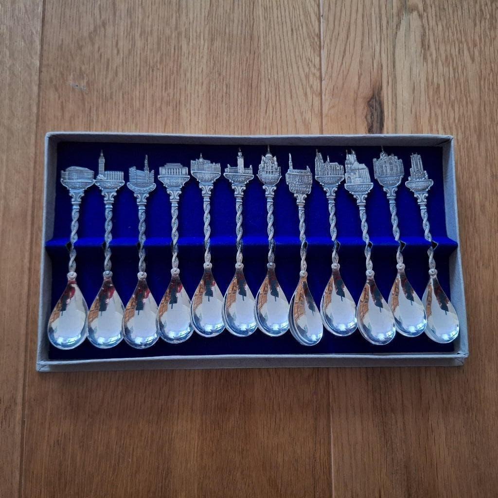 Doos met 12 verzilverde Kwatta lepeltjes (niet gebruikt), Ophalen of Verzenden