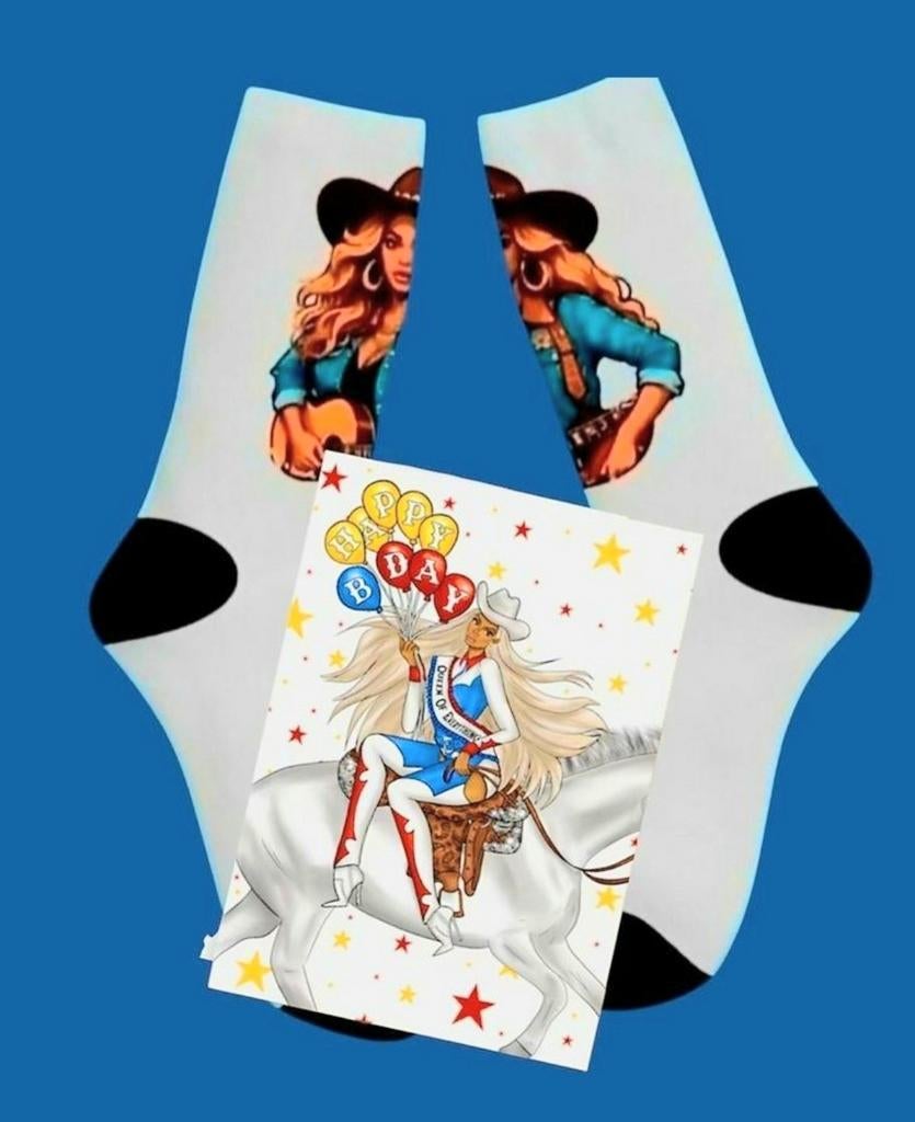 BEYONCE SOKKEN + VERJAARDAGS KAART BEYONCE, Ophalen of Verzenden, Nieuw