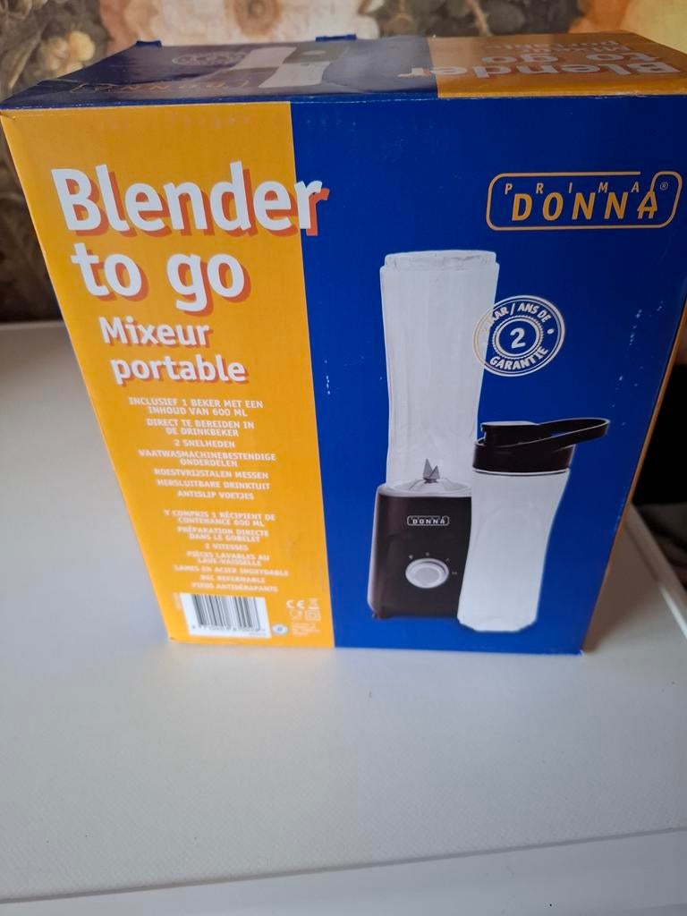 Prima Donna Blender to go - Nieuw in doos, Witgoed en Apparatuur, Blenders, Ophalen of Verzenden, Nieuw, Blender to go